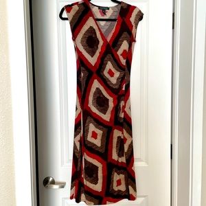 Ralph Lauren Geometric Knee-Length Dress